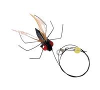 shilisongsitong Simulation fly cat teaser stick replacement head long rope insect accessories smart small flying insect cat toy self-hi pet supplies(RedEyes-TwoPiecesofWings)
