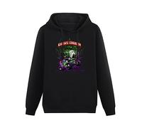 SHILIU YARD Grave Green Digger Monster Truck Men's Hoodies Unisex Black Cotton Print Pullover Sweatshirts XXL