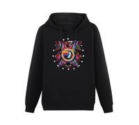 SHILIU YARD Hawkwind In Search Of Space Men's Hoodies Unisex Black Cotton Print Pullover Sweatshirts L