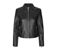 Shiloh Leather Jacket, female, Samsøe Samsøe, Leather Jackets, Black, S, Jackets S