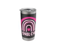 Shiloh Name Heart Cute Personalized Rainbow Stainless Steel Insulated Tumbler