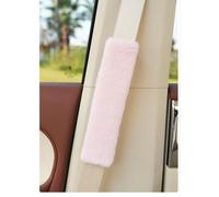 SHILONGBAIHUO 2 Pcs Car Seat Belt Pads Cover for Honda Jazz Dal 2015 Al 2020, Shoulder Neck Chest Protector Pad, Seat Comfort Harness Pads, Auto Interior Accessories,Grey+Beige