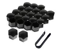 SHILONGBAIHUO 24 Pcs Wheel Nut Covers for Dacia Duster II HM 2017-, Wheel Trims Bolt Caps with Removal Tool, Prevents Rust Easy Installation,17mm