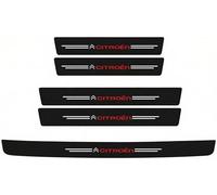 SHILONGBAIHUO 5 Pcs Car Sill Protectors Strips for Citroen C5 Air | dal 2019, Carbon Fiber Wrap Film, Welcome Pedal Decor Accessories, Rear Bumper Protective Film
