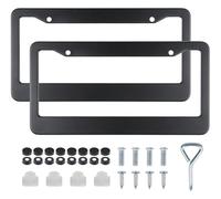 SHILONGBAIHUO Pair Of Number Plate Holders for Cars for Ford Edge 2 (II) I 2016-2018, License Plate Holder Car Registration License Number Plate Holders Frames, Set of 2