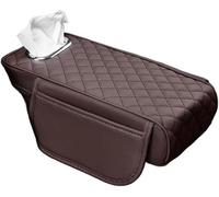 SHILONGBAIHUO Upgraded Car Armrest Cushion for Fiat Panda 319 4x4-Cross-Van-Hybrid 2012-2023, One-Piece Molding for Comfortable Support, with Tissue Box and 2 Side Storage Bags,B