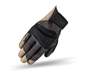 SHIMA AIR 2.0 Motorbike Gloves Men Leather Summer Biker Armoured Protectors Motorcycle Perforated Ventilated Reinforced Touchscreen Motorsport Glove Street Motorbikes (Mens, Brown, L)