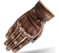 SHIMA Aviator Mens Vintage Leather Motorcycle Gloves - Brown / L
