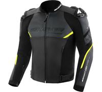 SHIMA Bandit 2.0 perforated Motorcycle Leather Jacket, black-yellow, size 46 for Men