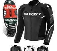 SHIMA Bandit 2.0 perforated Motorcycle Leather Jacket, black-white, size 48 for Men