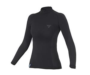 SHIMA BASECOOLER 2.0 - Women's Thermal Active Shirt with Coolmax Fibers. Functional Underwear, Cooling, Breathable with Mesh Panels (Black, M/L)