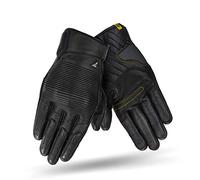 Shima BLAKE GLOVES Motorbike Gloves Men Leather Summer Biker Armoured Protectors Motorcycle Perforated Ventilated Reinforced Motorsport Glove Street Motorbikes (Mens, Black, XL)
