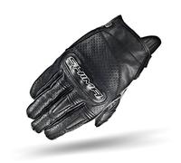 SHIMA CALIBER Motorbike Gloves Men Leather Summer Biker Armoured Protectors Motorcycle Perforated Ventilated Reinforced Motorsport Glove Street Motorbikes (Mens, Men / Black, M)
