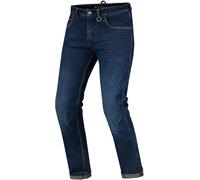 SHIMA Devon Motorcycle Jeans - Ventilated Elastic Slim Fit Riding Trousers Mens with FiberQL Reinforcements, CE Knee and Hips Protectors (Men, Dark Blue, 32)