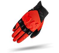 SHIMA DRIFT GLV Motorbike Gloves Men Leather Long Summer Biker Armoured Protectors Motorcycle Perforated Ventilated Reinforced Touchscreen Motorsport Glove Racing Motorbikes (Mens, Red, M)
