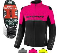 SHIMA DRIFT LADY Motorbike Jacket for Women Lightweight Breathable Summer Mesh Womens City Biker Jacket with CE Back Shoulder Elbow Armor Pads Width Adjustwoment (Womens, Pink, XS)