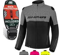 SHIMA DRIFT LADY Motorbike Jacket for Women Lightweight Breathable Summer Mesh Womens City Biker Jacket with CE Back Shoulder Elbow Armor Pads Width Adjustwoment (Womens, Grey, XXL)