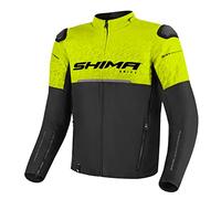 SHIMA Drift Motorbike Jackets for Men AirForce Back Protector Armour Riding Motorcycle Jacket Summer Bikers Ventilated Lightweight Armoured Textile Motorcycles (Mens, Fluo, 4XL)
