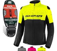 SHIMA Drift Motorbike Jackets for Women AirForce Back Protector Armour Riding Motorcycle Jacket Summer Bikers Ventilated Lightweight Armoured Textile Motorcycles (Womens, Fluo, 3XL)