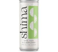 Shima Drinks Sake Cocktail - Yuzu & Elderflower 250ml 4.6% | Sparkling Sake Fusion with Citrus & Floral Notes | Ready-to-Drink Japanese Cocktail Can (Pack of 6)