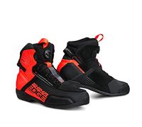 SHIMA EDGE VENTED Motorbike Boots for Men Ventilated Leather Shoes Summer Leather ATOP Motorcycle Short Ankle Protector Urban Bike Casual Classic Riding Motor Boot (Mens, Vent, Red, 46)