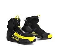 SHIMA EDGE Vented, Motorbike Shoes for Men | Breathable, Reinforced Street Riding Shoes with ATOP Closure System, Ankle Support, Anti-Slip Sole, Gear Pad (Fluo, 11)