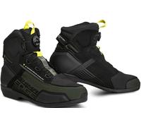 SHIMA EDGE Vented, Motorbike Shoes for Men - Breathable, Reinforced Street Riding Shoes with ATOP Closure System, Ankle Support, Anti-Slip Sole, Gear Pad (Khaki, 12)