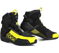 SHIMA EDGE Vented, Motorbike Shoes for Men | Breathable, Reinforced Street Riding Shoes with ATOP Closure System, Ankle Support, Anti-Slip Sole, Gear Pad (Fluo, 9)