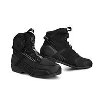 SHIMA EDGE WP Motorbike Boots for Men Waterproof Leather Shoes Summer Leather ATOP Motorcycle Short Ankle Protector Urban Bike Casual Classic Riding Motor Boot (Mens, Waterproof, Black, 8)