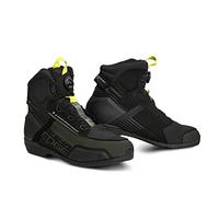 SHIMA EDGE WP Motorbike Boots for Men Waterproof Leather Shoes Summer Leather ATOP Motorcycle Short Ankle Protector Urban Bike Casual Classic Riding Motor Boot (Mens, Waterproof, Fluo, 9.5)