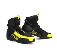 SHIMA EDGE WP Motorbike Boots for Men Waterproof Leather Shoes Summer Leather ATOP Motorcycle Short Ankle Protector Urban Bike Casual Classic Riding Motor Boot (Mens, Waterproof, Fluo, 9.5)