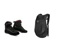 SHIMA EXO Vented Lady, Motorbike Shoes for Women | Breathable, Reinforced Street Riding Shoes with ATOP Closure System, Ankle Support, Anti-Slip Sole, Gear Pad (Black, 8)