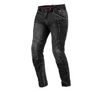 SHIMA GHOST Motorcycle Jeans for Men Ventilated Elastic Slim Fit Riding Trousers Mens with Kevlar Reinforcements, Knee Protectors (Black, 38)