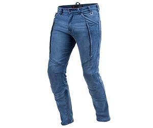 SHIMA Ghost Motorcycle Jeans for Men - Ventilated Elastic Slim Fit Riding Trousers Mens with Kevlar Reinforcements, Knee Protectors (Blue, 32)