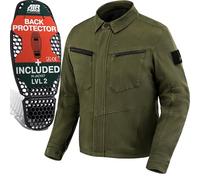 SHIMA Giro Jkt Motorbike Jackets for Men AirForce Back Protector Armour Riding Motorcycle Jacket Stretch Bikers Ventilated Lightweight Armoured Bike Textile Motorcycles (Mens, Khaki, L)
