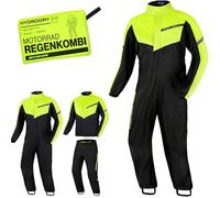 SHIMA HYDRODRY 2.0 Waterproof Motorbike Rainsuit Mens Womens Motorcycle Packable Rain Clothing Raincoats Set Overcoat Rainseal Reflective Breathable Wet Weather Winter (Suit Unisex, Fluo, XL)