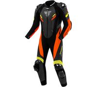 SHIMA Hyper RS perforated One Piece Motorcycle Leather Suit, black/red/yellow, size 58