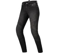 SHIMA JESS Motorcycle Jeans for Women Breathable, Elastic, Regular Fit Biker Trousers Womens with Kevlar Layer, Slim Fit, CE Knee and Hip Armor Pads (Black, 24 Long)