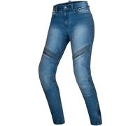 SHIMA JESS Motorcycle Jeans for Women Breathable, Elastic, Regular Fit Biker Trousers Womens with Kevlar Layer, Slim Fit, CE Knee and Hip Armor Pads (Blue, 32)