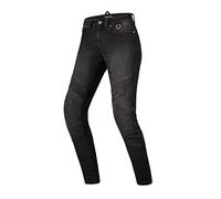 SHIMA JESS Motorcycle Jeans for Women Breathable, Elastic, Regular Fit Biker Trousers Womens with Kevlar Layer, Slim Fit, CE Knee and Hip Armor Pads (Black, 26 Long)
