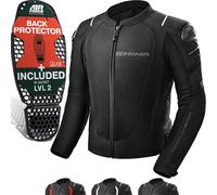 SHIMA MESH PRO Motorbike Jackets for Men AIRFORCE Back Protector Armour Riding Motorcycle Jacket Summer Mesh Bikers Ventilated Lightweight Armoured Bike Textile Motorcycles (Mens, Black, S)