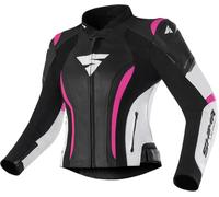SHIMA Miura 2.0 Ladies Motorcycle Leather Jacket, black/hotpink, size 36