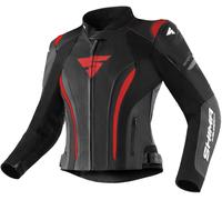 SHIMA Miura 2.0 Ladies Motorcycle Leather Jacket, black/red, size 38