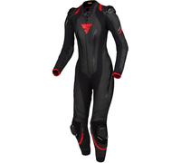 SHIMA Miura RS Ladies One Piece Motorcycle Leather Suit, black-red, size 42 for Women