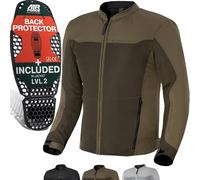SHIMA OPENAIR Motorbike Jacket for Men - Lightweight Breathable Summer Mesh Mens City Biker Jacket with CE Back Shoulder Elbow Armor Pads Width Adjustment (Brown, S)