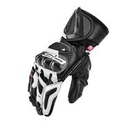SHIMA RS-3 Motorbike Gloves Women Leather Long Summer Biker Armoured Protectors Motorcycle Perforated Ventilated Reinforced Touchscreen Motorsport Glove Racing Motorbikes (Womens, White, M)