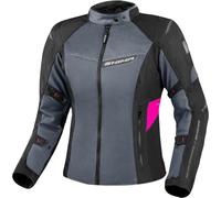 SHIMA Rush 2.0 Vented waterproof Ladies Motorcycle Textile Jacket, black/grey/pink, size 3XL
