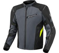 SHIMA Rush 2.0 Vented waterproof Motorcycle Textile Jacket, black-grey-yellow, size S for Men