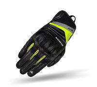 SHIMA RUSH GLOVES Motorbike Gloves Men Leather Summer Biker Armoured Protectors Motorcycle Perforated Ventilated Reinforced Motorsport Glove Street Motorbikes (Mens, Men/Fluo, M)