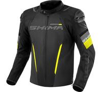 SHIMA Solid 2.0 waterproof Motorcycle Textile Jacket, black/yellow, size 4XL